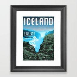 Iceland: Gullfoss Framed Art Print