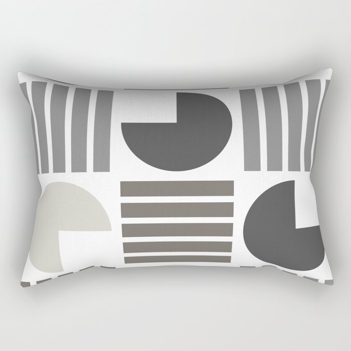 Classic pastel tone geometric minimal composition 7 Rectangular Pillow