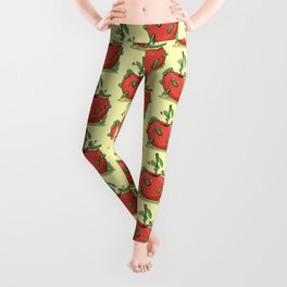 Funny worms in the apple  Leggings