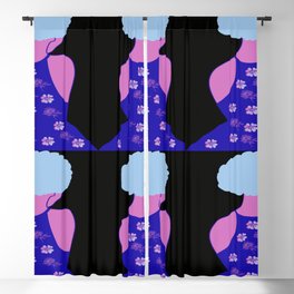 Woman At The Meadow Vintage Dark Style Pattern 40 Blackout Curtain