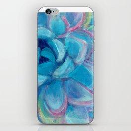 Pastel Blues and Pinks Succulent in Acrylic iPhone Skin
