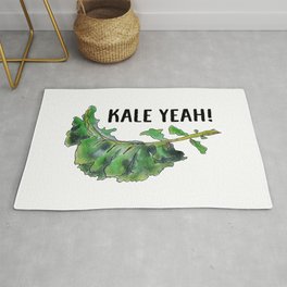 Kale Yeah! Rug | Vegan, Funny, Vegetable, Health, Healthy, Superfood, Painting, Kaleyeah, Workout, Veggie 