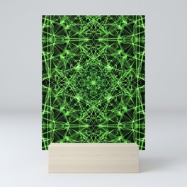 Liquid Light Series 25 ~ Green Abstract Fractal Pattern Mini Art Print
