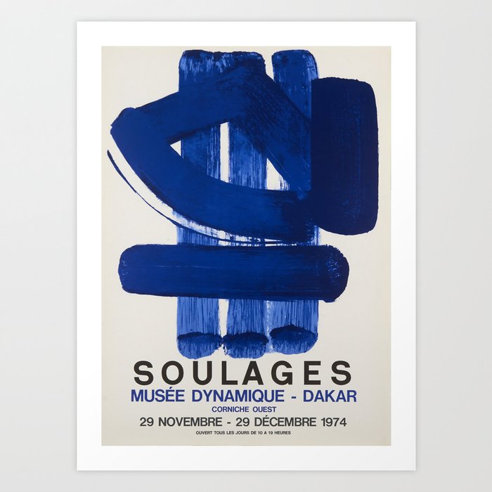 Musee Dynamique-Dakar by Pierre Soulages, 1974 Art Print