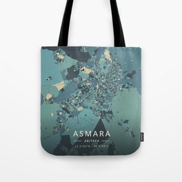 Asmara, Eritrea - Cream Blue Tote Bag