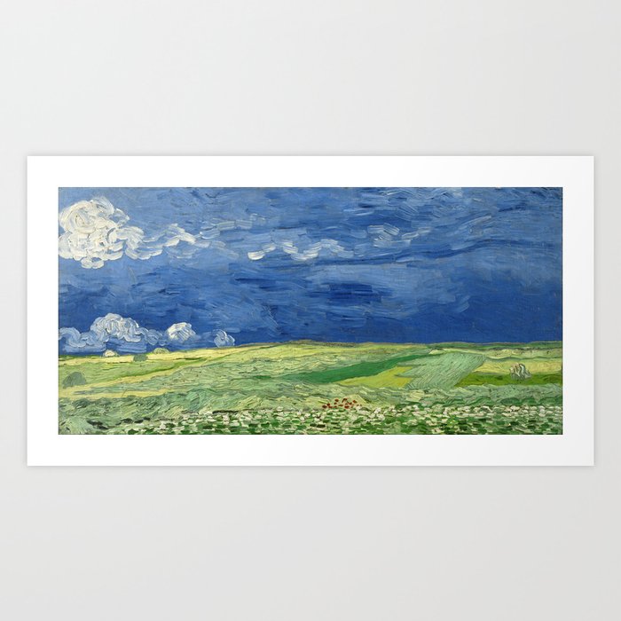 Vincent van Gogh - Wheatfield Under Thunderclouds Art Print