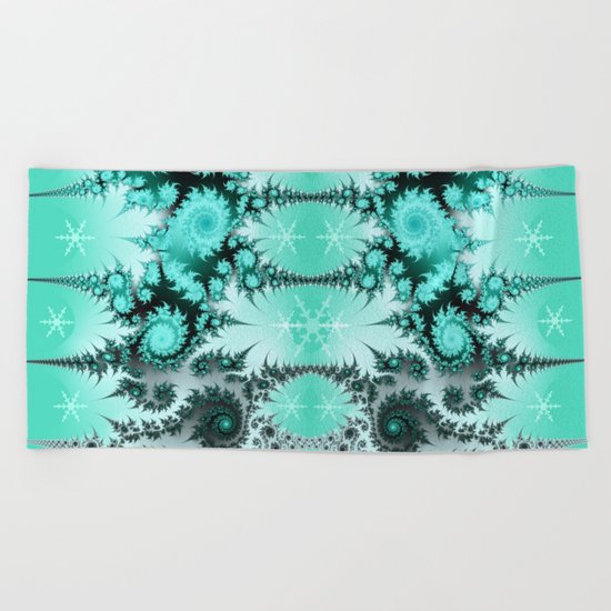 Winter magic in soft blue Beach Towel