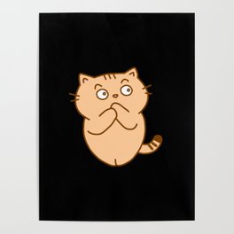 Shush  Kitty Brown Kitten Is A Quiet Cat Poster