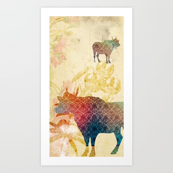 Chinese Lunar New Year and 12 animals ❤ The OX 牛 Art Print