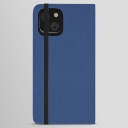 BLUE QUARTZ COLOR. PLAIN NAVY BLUE iPhone Wallet Case