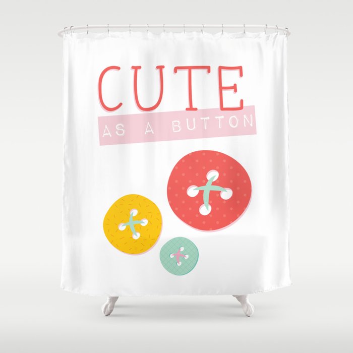 Cute as a Button Shower Curtain