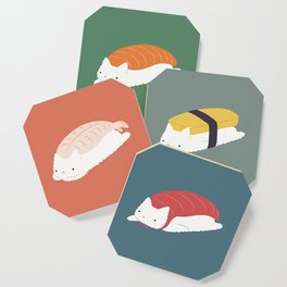Sushi Cat 2x2 Coaster