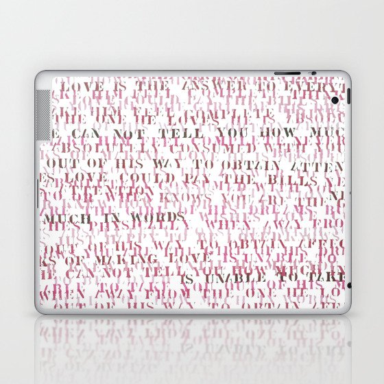 Sentences of Love Red Laptop & iPad Skin
