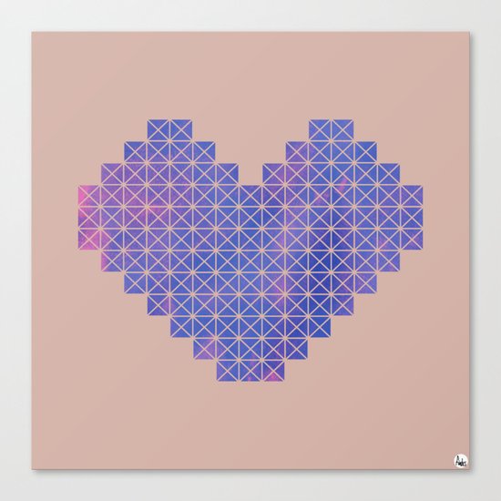 Heart X Purple Canvas Print
