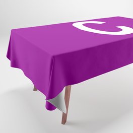 LETTER c (WHITE-PURPLE) Tablecloth