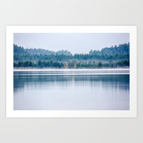 Morning begins with mist Art Print