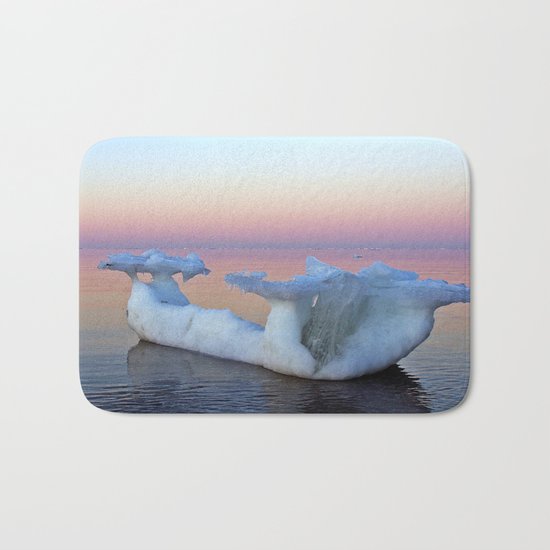 Viking Iceship on the Sea Bath Mat
