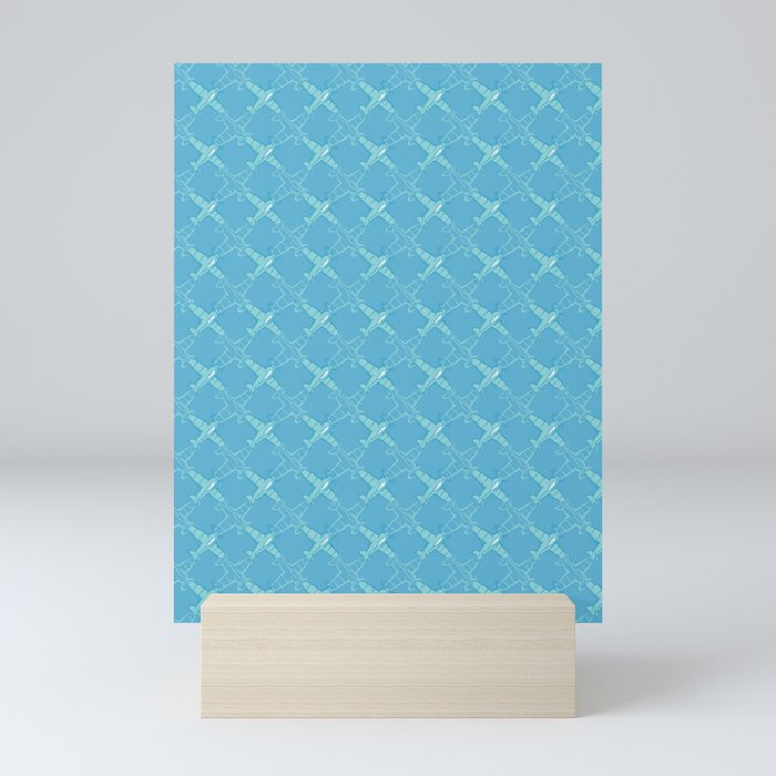 children's pattern-pantone color-solid color-light blue Mini Art Print