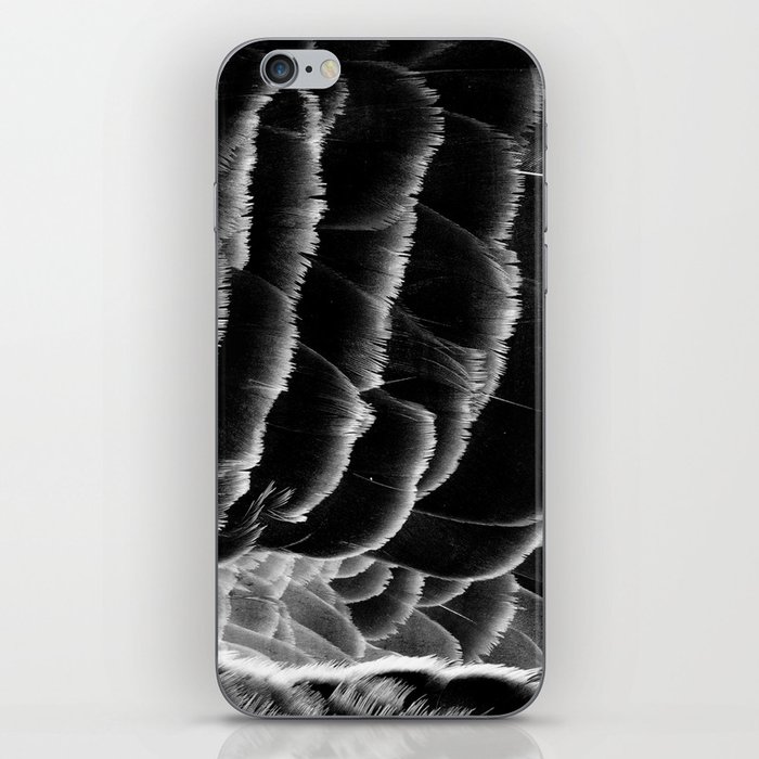 Feathers in black and white | Greylag goose feather texture iPhone Skin