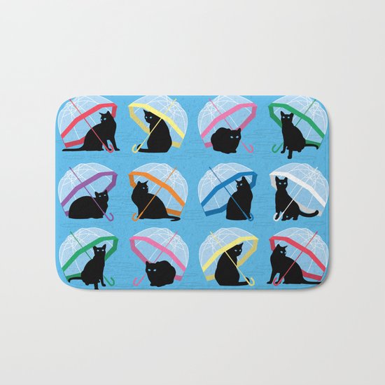 raining cats 'n cats Bath Mat