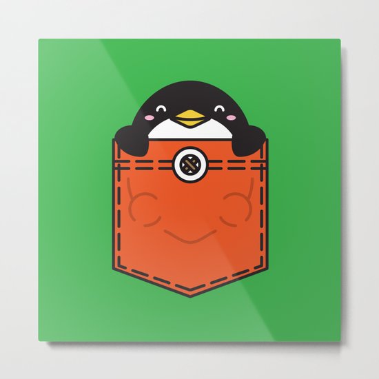 Pocket Penguin Metal Print