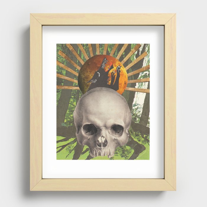 Wolf God Collage  Recessed Framed Print