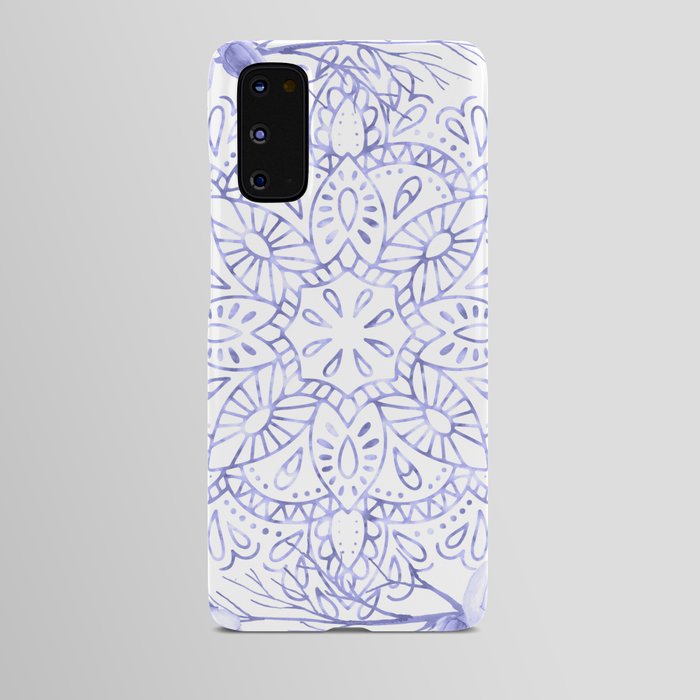 Very Peri 2022 Color Of The Year Violet Periwinkle Mandala Flowers Android Case
