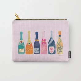 Champagne Bottles - Pink Ver. Carry-All Pouch | Alcohol, Moetchandon, Moet, Digital, Party, Cocktail, Bubbly, Tequila, Donperignon, Drinks 
