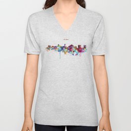 Madison Skyline Silhouette V Neck T Shirt