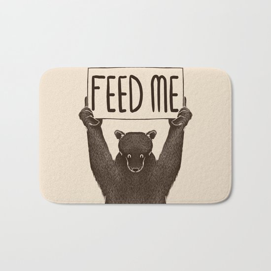 Feed Me Bear Bath Mat