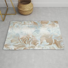 Watercolour in Blue Gold Rug