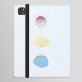 Minimalist Pastel Beach Treasures Flat Lay iPad Folio Case