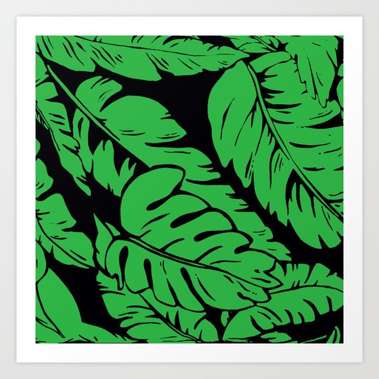 PALM LEAF GREEN Art Print