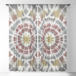 Retro Starburst Tie Dye Sheer Curtain