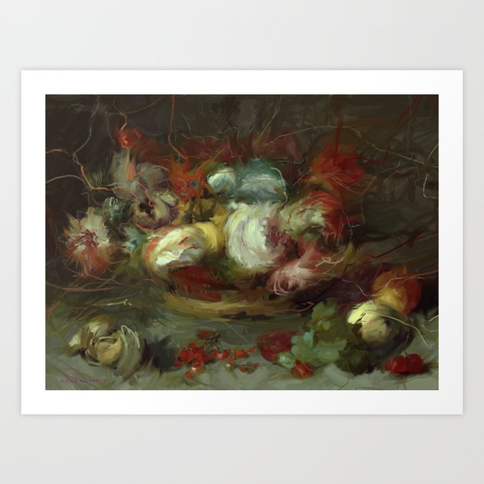 The Purging of Flowers_Classical Digital Painting  Art Print