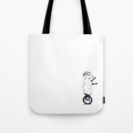 Goat on a Unicycle Tote Bag
