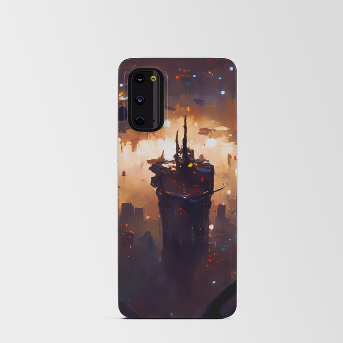 Postcards from the Future - Cyberpunk Cityscape Android Card Case