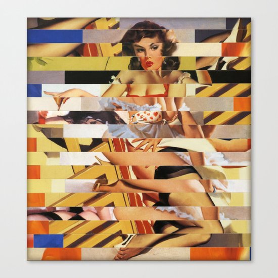Glitch Pin-Up Redux: Vanessa Canvas Print