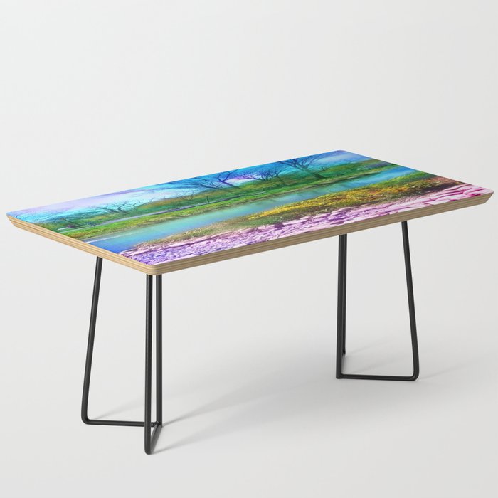 Colorful Scenic Nature of Springtime Coffee Table