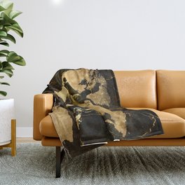 world map marble 5 Throw Blanket