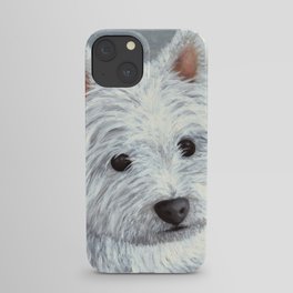 Dog 137 White Westie iPhone Case