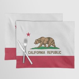 California Flag of California Bear Flag Symbol West Coast State Flags Placemat