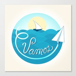 Vamos (Let's go) - Beach Canvas Print