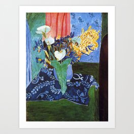 Henri matisse vase with calla lilies Art Print