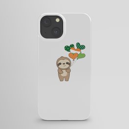 Sloth With Ireland Balloons Cute Animals Happiness iPhone Case