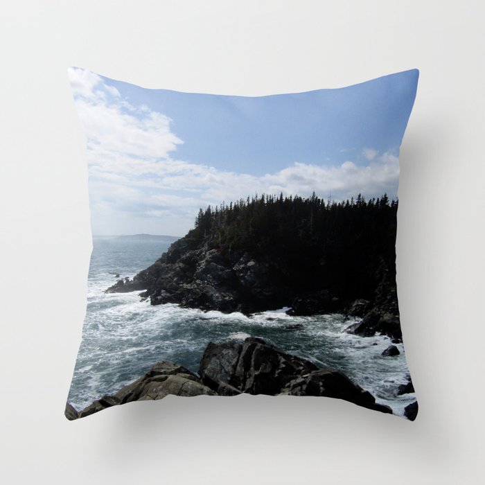 Scenic Coastal Views From the Trail Throw Pillow