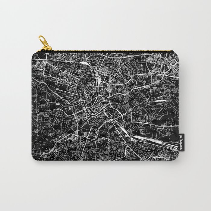 Krakow Black Map Carry-All Pouch