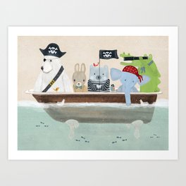 the pirate tub Art Print
