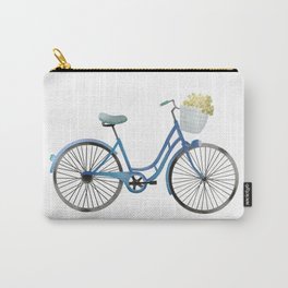 Blue vintage bycicle Carry-All Pouch