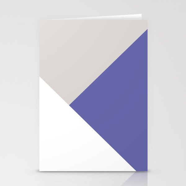 Very Peri meets Cloud Dancer & White Geometric #1 #minimal #decor #art #society6 Stationery Cards